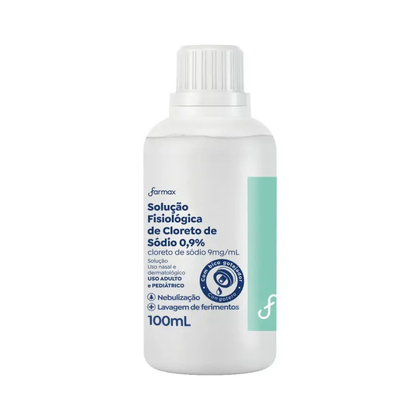 Soro Fisiológico Cloreto de Sódio 0,9% Farmax 100ml