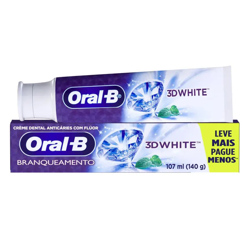 Creme Dental Oral-B 3D White Branqueador 140g