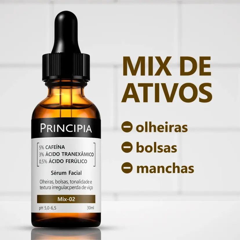Serum Mix Olheir/Manc Cafeina+tranexânico+feruúrico Principia 30ml