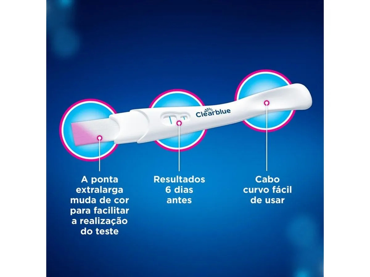 Clearblue Teste Gravidez Clearblue Saiba 6 Dias Antes 1unidade